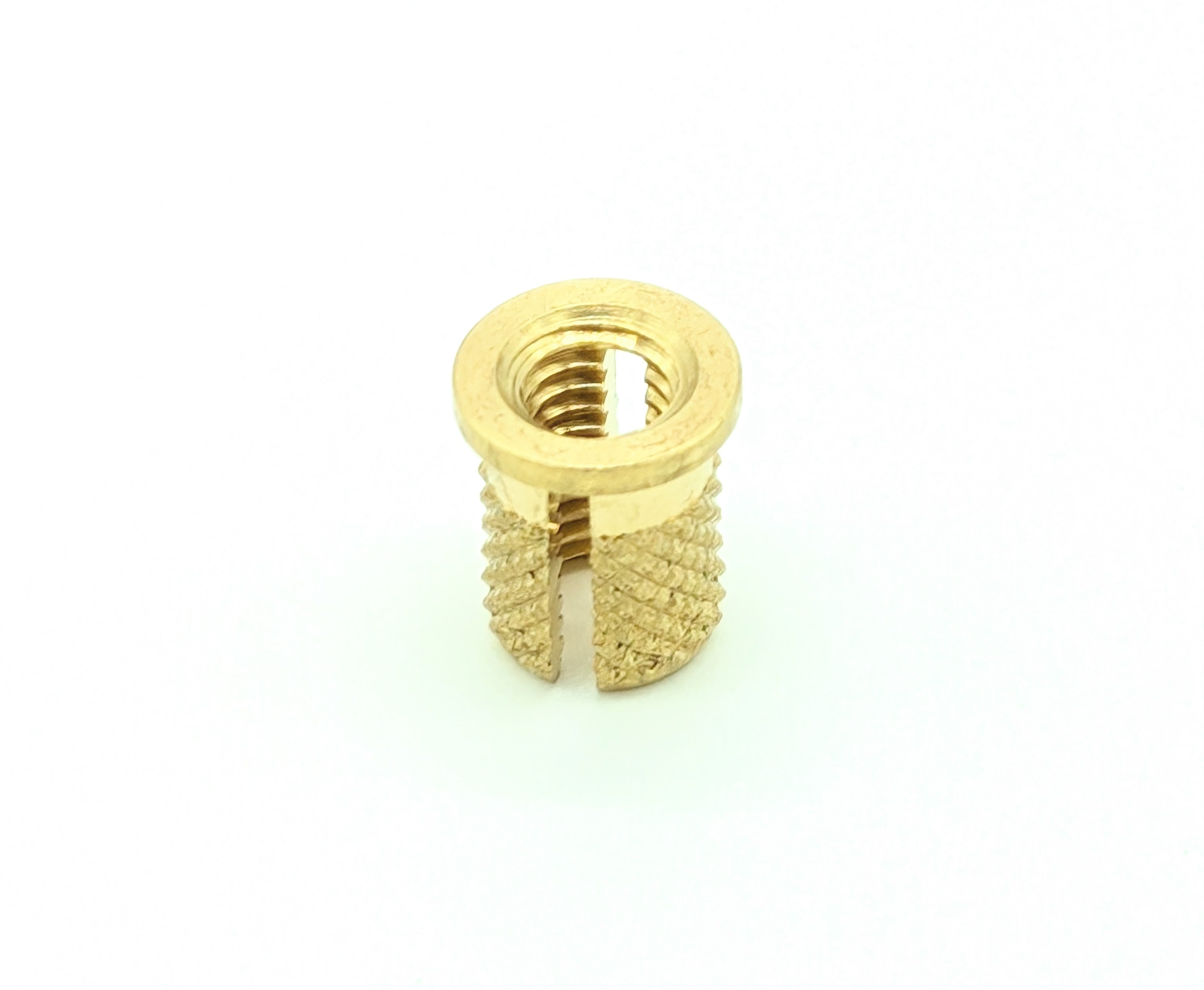 QTY 25 - 10-32 Brass Flanged Screw-to-Expand Inserts for Plastic