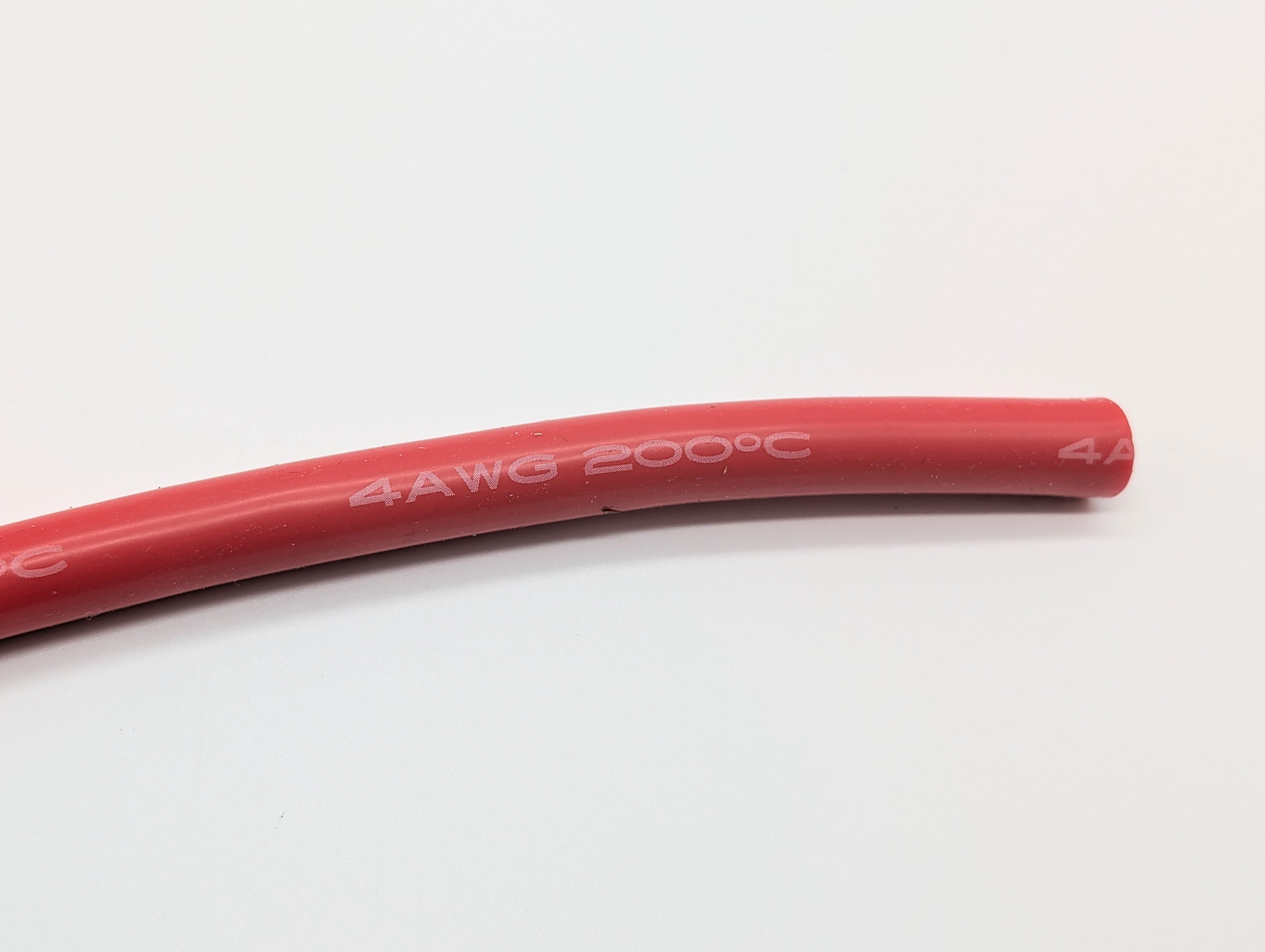 10 Feet - Red 4 AWG Flexible Silicone Jacketed Wire