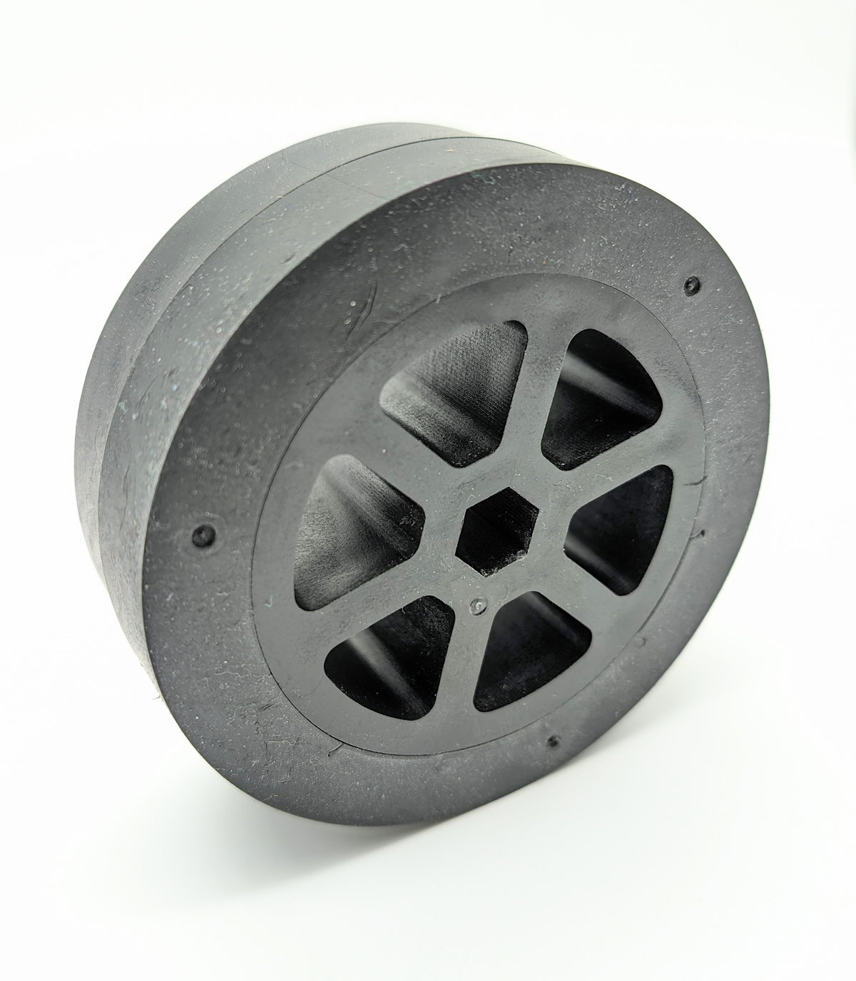 4" Solid Urethane Wheel 1/2" Hex Bore - 45A Durometer