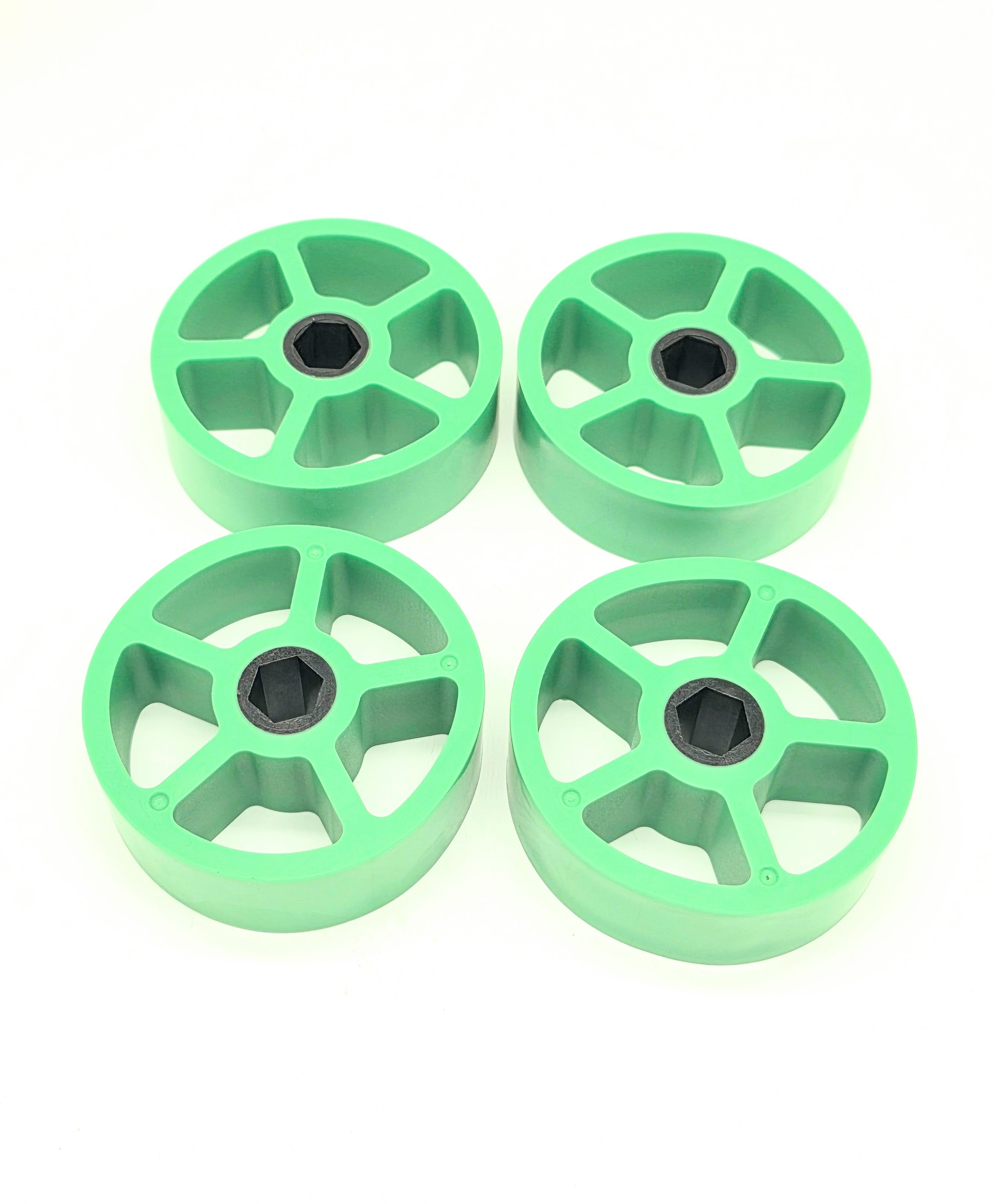QTY 4 - 60A Harder Durometer - 3 Inch Thrifty Squish Wheels