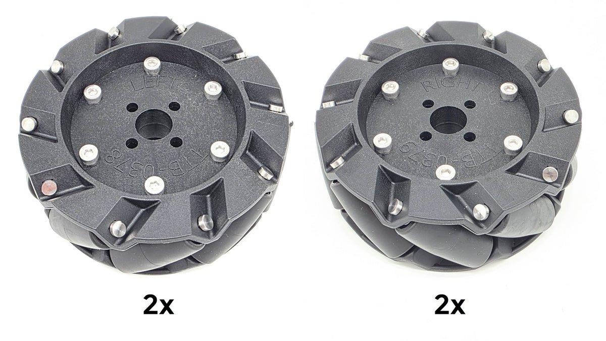 Molded 100mm Mecanum Wheels for FTC