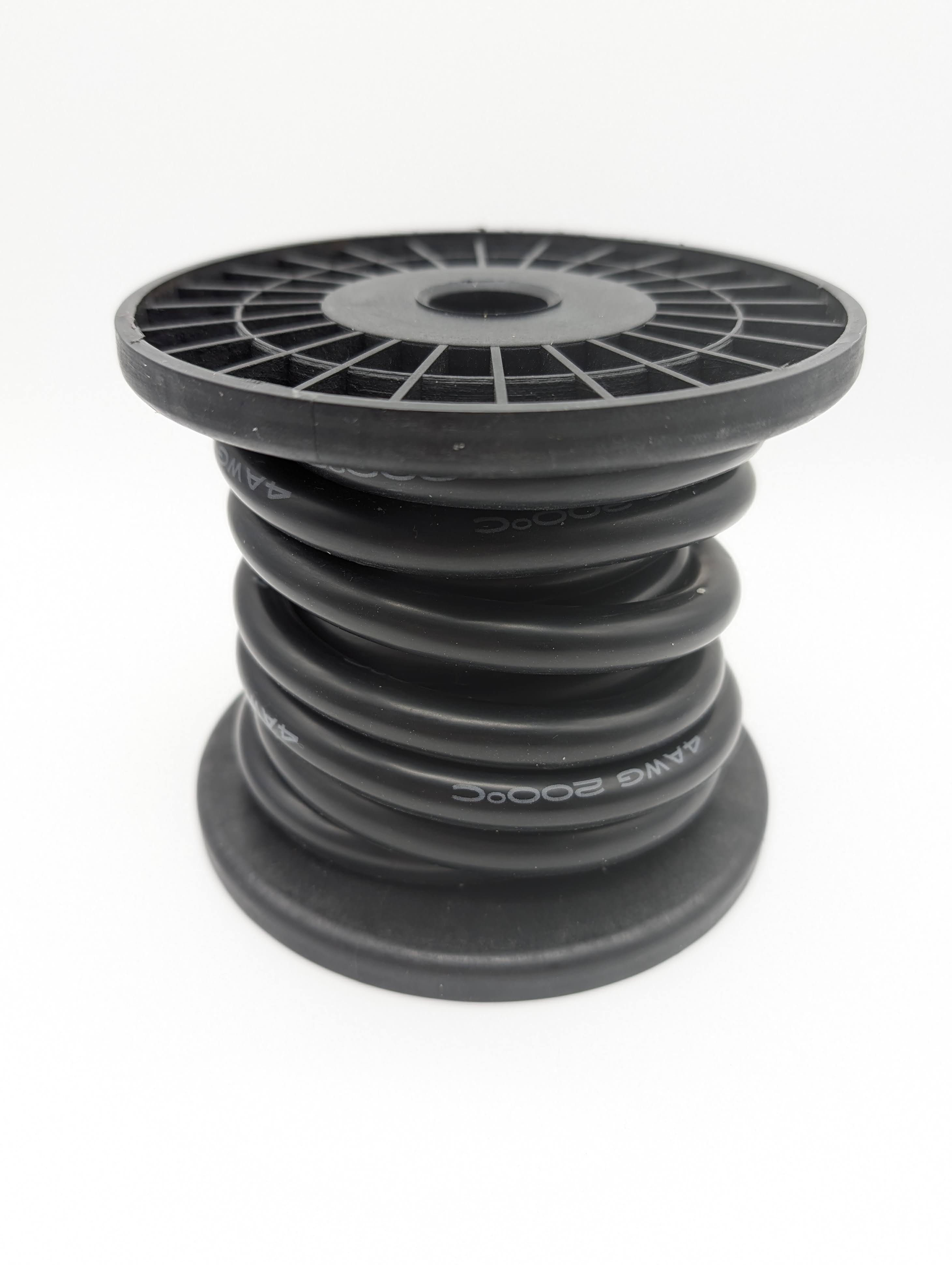 10 Feet - Black 4 AWG Flexible Silicone Jacketed Wire