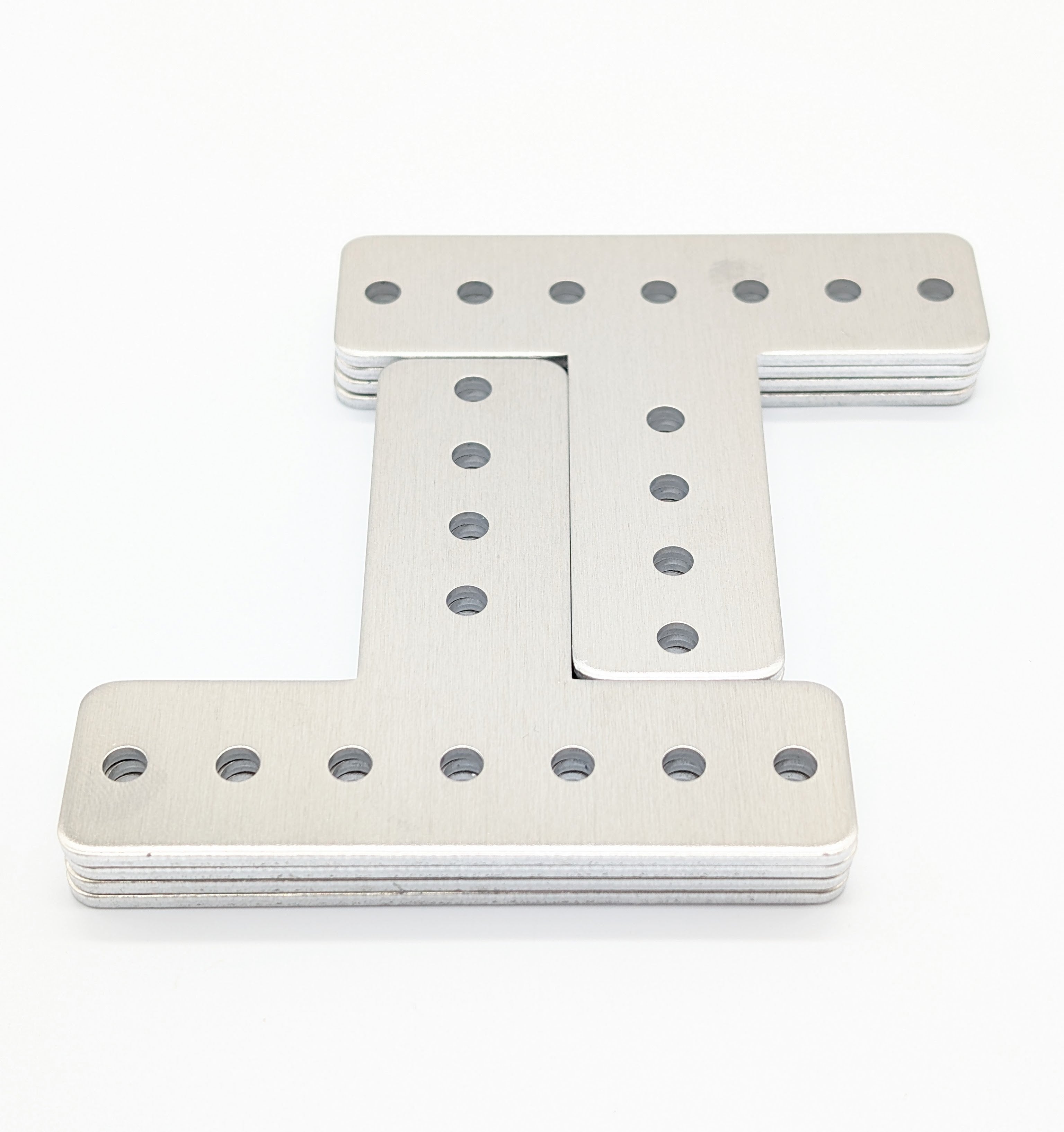 QTY 8 - Aluminum T Gussets - 5mm Hole Size