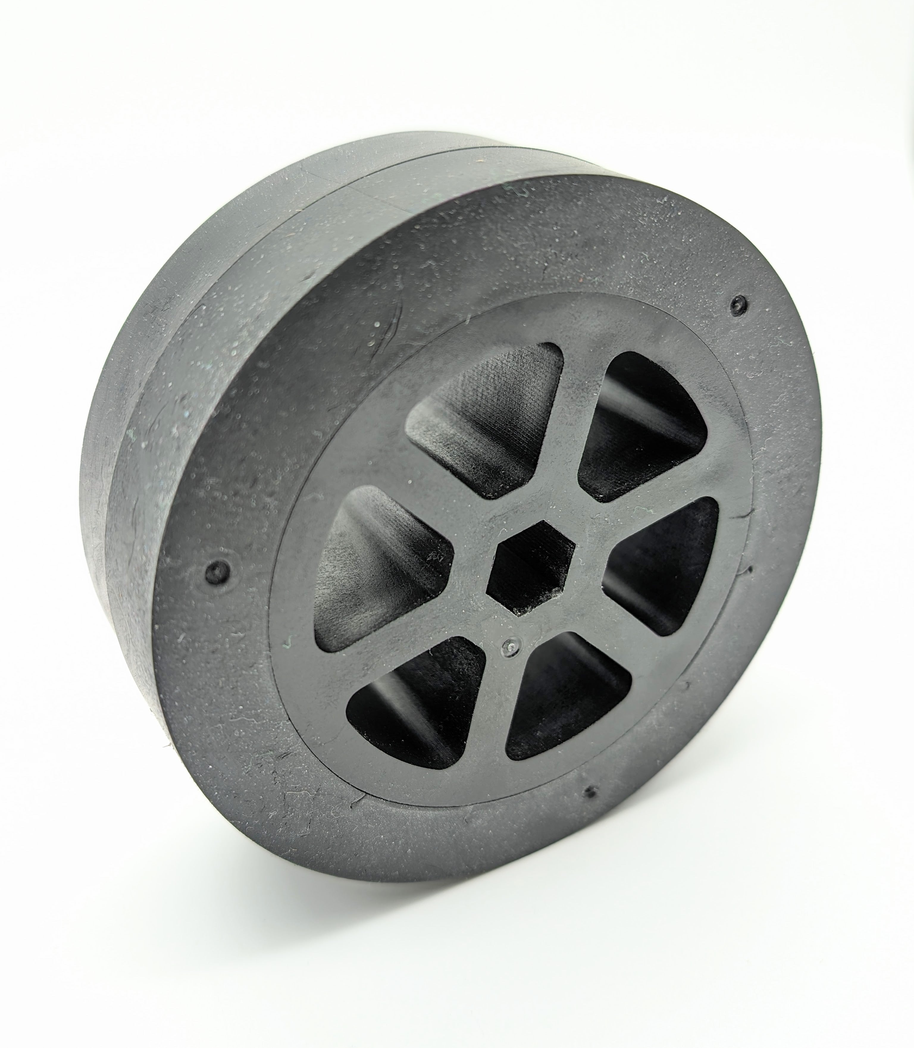 4" Solid Urethane Wheel 1/2" Hex Bore - 45A Durometer