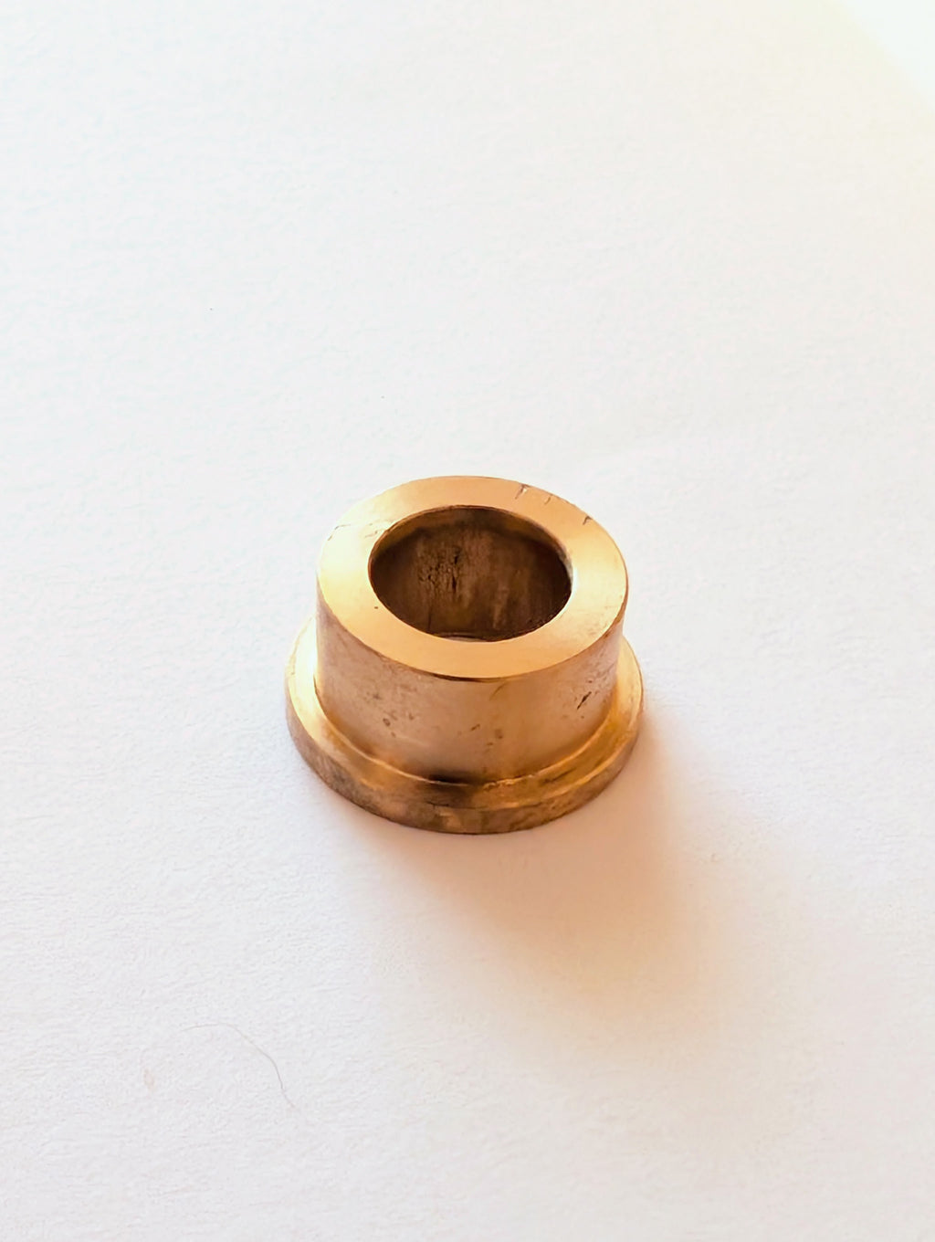 thumbnail image 2 of 2pc American Bronze Flanged Bushings – 3/8x1/2x5/16x5/8x1/16, Made In USA 2 of 4