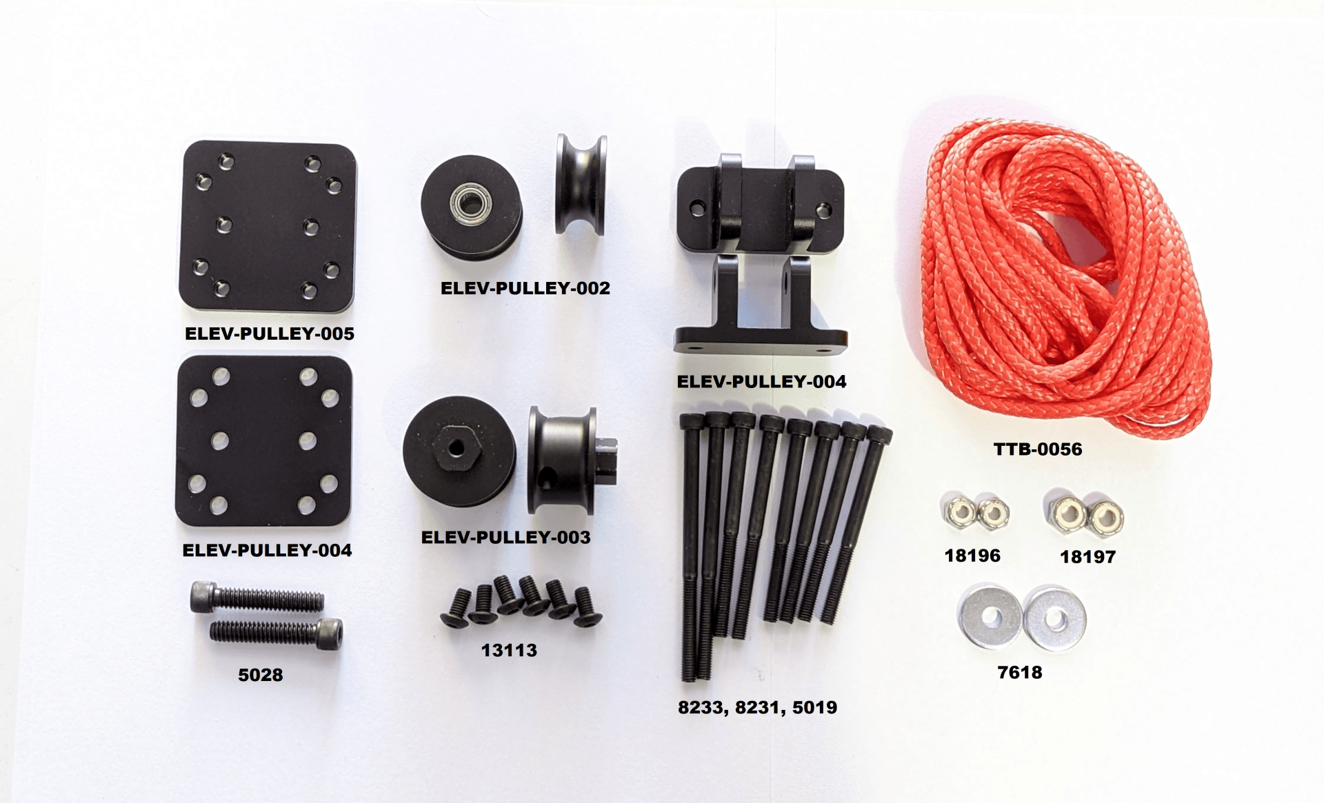 Elevator Dyneema Pulley Kit