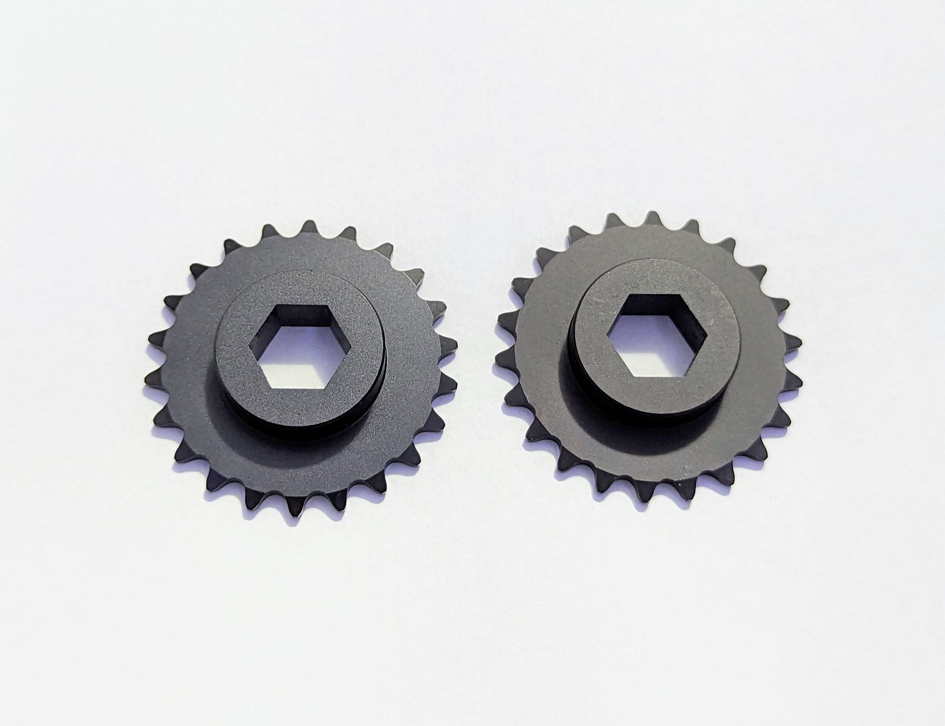 QTY 2 - Half Inch Hex 22 Tooth #25 Sprocket